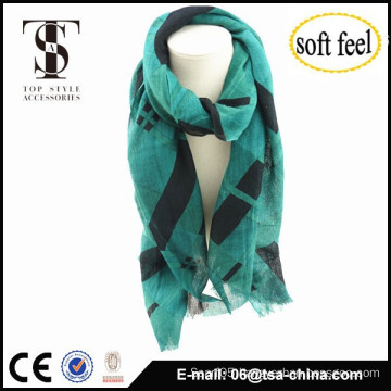 2015 fashionable Lady Women green comfortable thin tartan scarf shawl